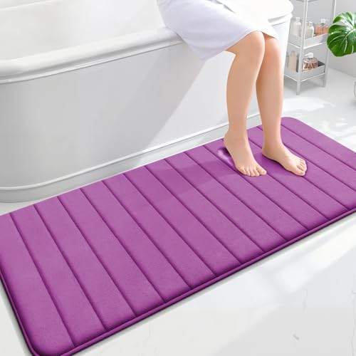 OLANLY Memory Foam Long Bathroom Rugs Runner 59x24, Super Soft Absorbent