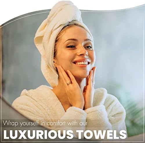 KAHAF Collection 6-Pack Bath Towels - Lightweight - Extra Absorbent - 100% Cotton - Shower towels (Multi, 27 inchesx54 inches)