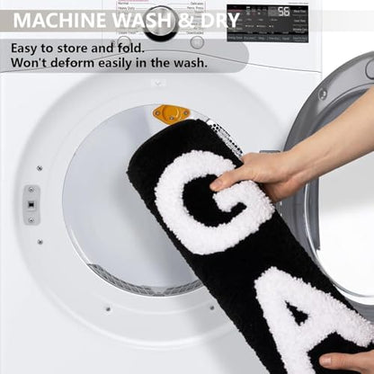 KOEXM Get Naked Bath Mat Black Bathroom Rugs 20" x 32" Non Slip