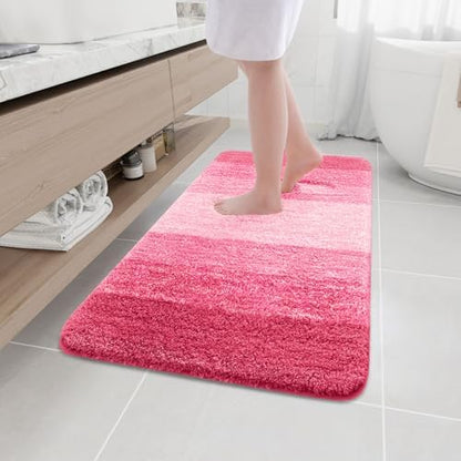 Arotive Microfiber Bathroom Rugs, Shaggy Soft Absorbent Bath Rug, 44x24