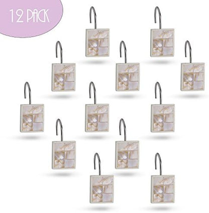 Creative Scents Milano Shower Curtain Hooks Decorative | Set of 12