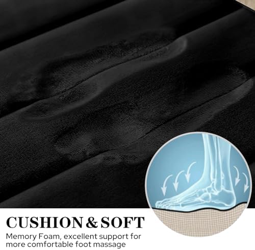 BYSURE Black Memory Foam Bath Mats Extra Long