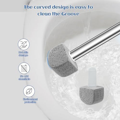 Pumice Stone Toilet Bowl Cleaner – 10 Refills for Hard Water & Rust Stains