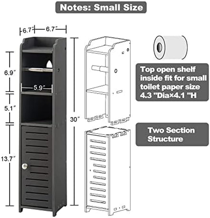 AOJEZOR Toilet Paper Holder Stand: Holds 4 Rolls for Small Bathroom Renters