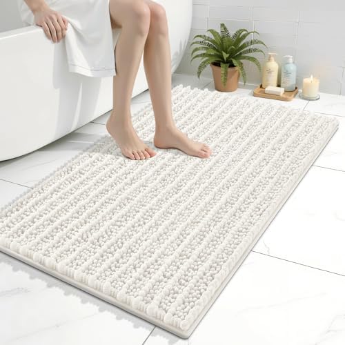 Arotive Bathroom Rugs Mat 36x24, Soft Absorbent Chenille Shaggy Bath Mat