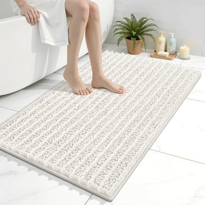 Arotive Bathroom Rugs Mat 36x24, Soft Absorbent Chenille Shaggy Bath Mat