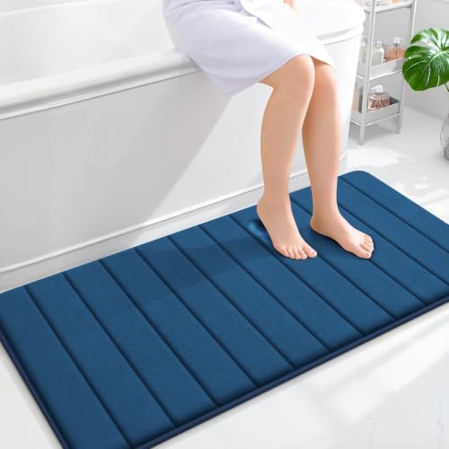 OLANLY Memory Foam Long Bathroom Rugs Runner 47x24, Super Soft Absorbent