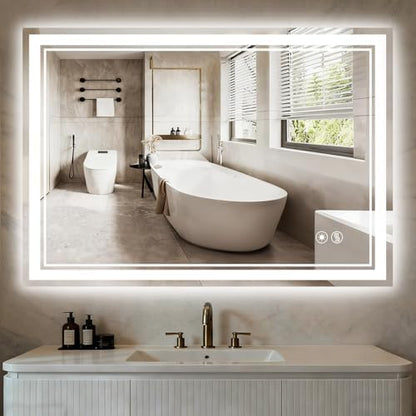 40x28 Bathroom Mirror, LED Mirror for Bathroom, Fogless
