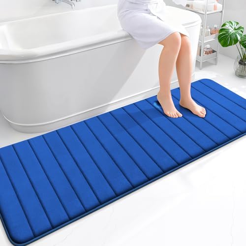 OLANLY Memory Foam Long Bathroom Rugs Runner 70x24, Super Soft Absorbent