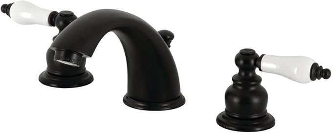 Kingston Brass KB970B Victorian Widespread Bathroom Faucet, Matte Black