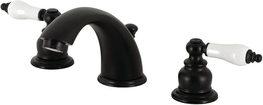 Kingston Brass KB970B Victorian Widespread Bathroom Faucet, Matte Black