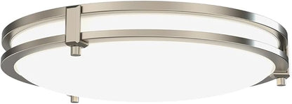Juno Saturn Flush Mount Ceiling Light with Switchable Color Temperature (2700K-5000K), 13-Inch, Brushed Nickel