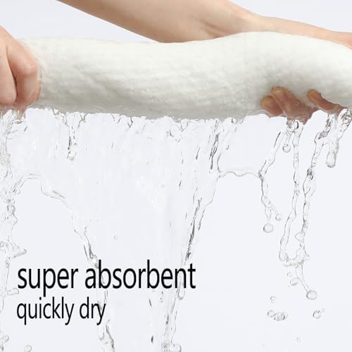 YTYC 39x78 Bath Sheets Set,Towels for Bathroom,White,6-Pieces