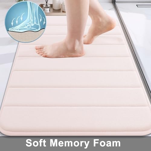 Buganda Memory Foam Bath Mat 55 x 24, Ultra Soft Absorbent Bathroom Rugs