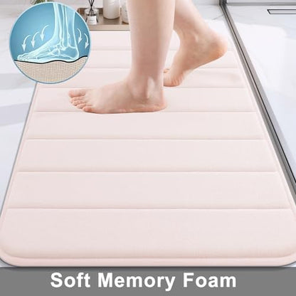 Buganda Memory Foam Bath Mat 47 x 17, Ultra Soft Absorbent Bathroom Rugs