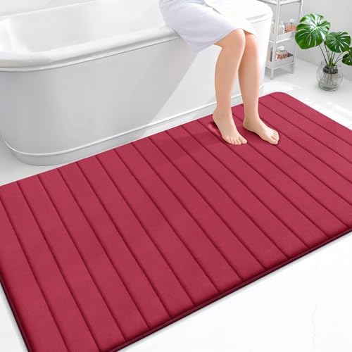 OLANLY Memory Foam Large Bath Mat 70x46, Super Soft Absorbent Bathroom Rugs