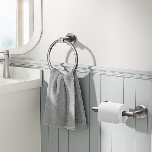 FORIOUS Toilet Paper Holder and Towel Ring Set, Bathroom Accessories Set