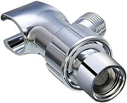 NearMoon Adjustable Shower Arm Mount- with Universal Wall Hook Bracket and Brass Pivot Ball, Shower Head Holder for Hand Held Showerheads (Chrome Finish)