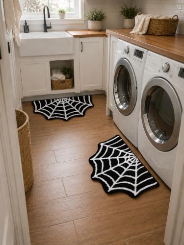 Meetory 2 Pcs 31×20" Spider Web Bath Mat, 31×20"