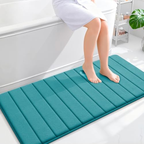 OLANLY Memory Foam Long Bathroom Rugs Runner 47x24, Super Soft Absorbent