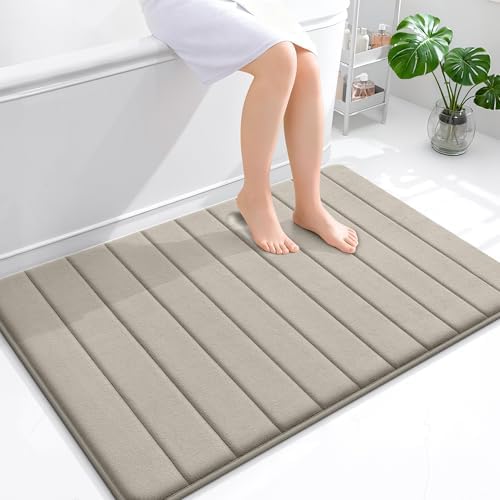 OLANLY Memory Foam Large Bath Mat 44x32, Super Soft Absorbent Bathroom Rugs