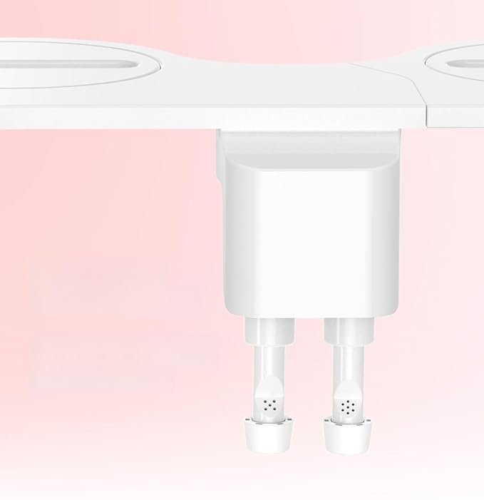 Non-Electric Bidet Attachment for Toilet Seat, Adjustable Fresh Cold Water Pressure, Stainless Steel Inlet