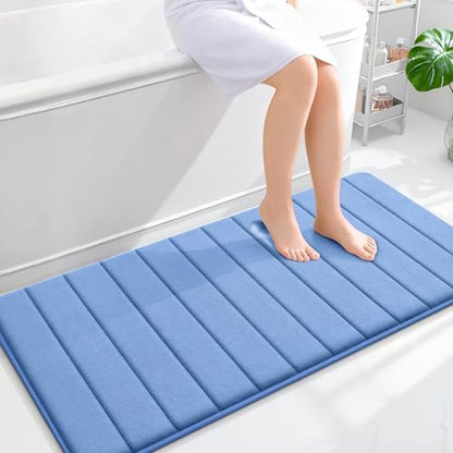 OLANLY Memory Foam Long Bathroom Rugs Runner 47x24, Super Soft Absorbent