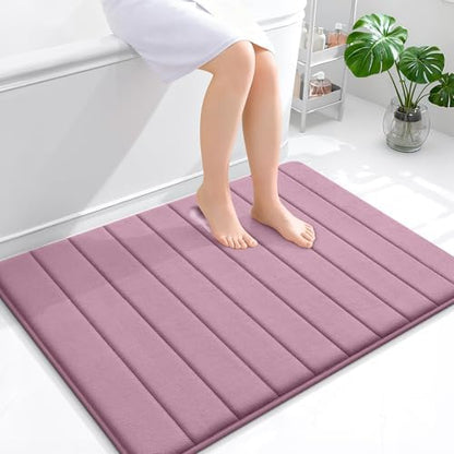 OLANLY Memory Foam Large Bath Mat 40x32, Super Soft Absorbent Bathroom Rugs