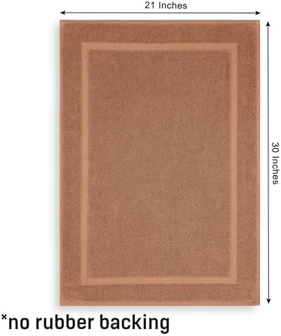 COTTON CRAFT Bath Mats - 2 Pack Tub Shower Floor Mat - 21x30 - Mocha