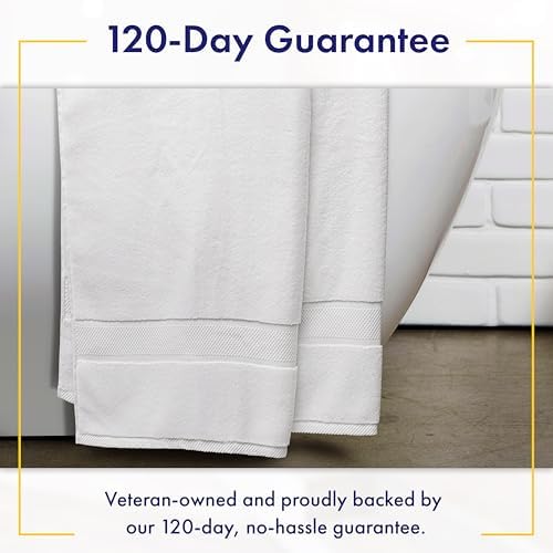 Alusa Home 100% Organic Zero-Twist Cotton Towels - GOTS Certified Luxury Bath Towels - Ultra Soft & Plush 700GSM Long-Staple Cotton - 6 Piece Towel Set (White)
