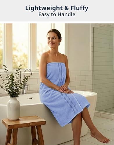 LANE LINEN Bath Sheets Large 100% Cotton 4 Pack Oversized Soft - Allure