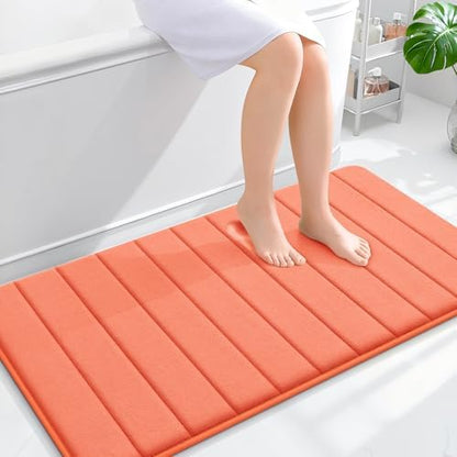 OLANLY Memory Foam Long Bathroom Rugs Runner 44x24, Super Soft Absorbent