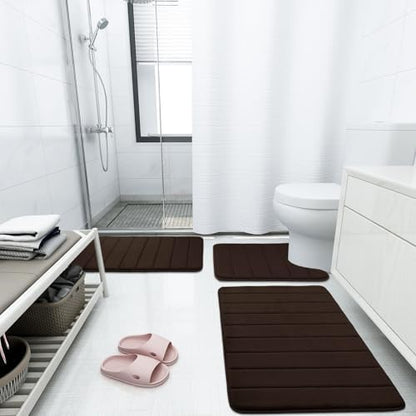 Buganda Memory Foam Bath Mat 24 x 16, Ultra Soft Absorbent Bathroom Rugs