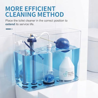 Toilet Cleaner, Household Cleaning Solution, Toilets Bowl Cleaning Reduces Hard-Water Stains & Odor, Automatic Refreshes Toilets, Long-Lasting Bowl Cleaner Fresh Scent, White
