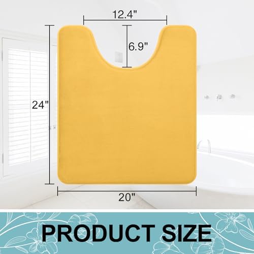 Smiry Memory Foam Toilet Rugs 24x20, Extra Soft Absorbent Bathroom Rugs