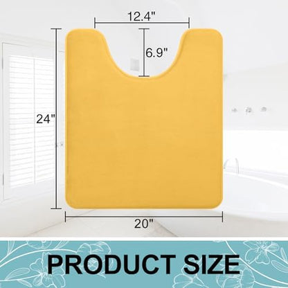Smiry Memory Foam Toilet Rugs 24x20, Extra Soft Absorbent Bathroom Rugs