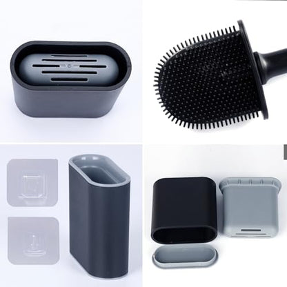 rv Essentials, RV Toilet Brush, Toilet Brush Silicone Won't Damage Toilets, Wall Mounted Toilet Brush-Anti-Roll, Anti-Drip Design, Suitable for RV Travel Trailers and Campers, Made by RVers for RVers