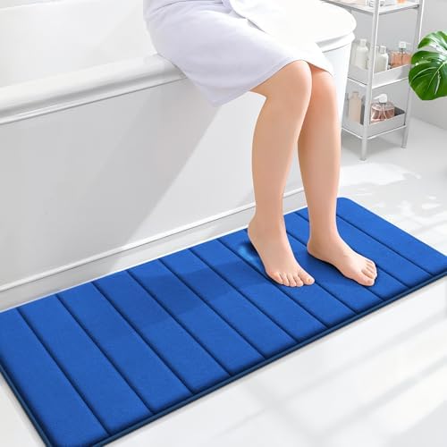 OLANLY Memory Foam Long Bathroom Rugs Runner 47x17, Super Soft Absorbent