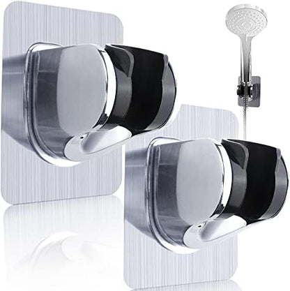 2 Pcs Adjustable Suction Cup Shower Head Holder Removable No Drill for Bath