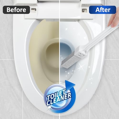 Navona 12 Pack Toilet Cleaning Pumice Stones with Extra Long Handle