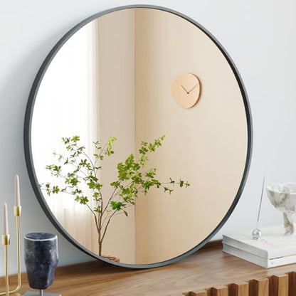 NEWBULIG 30 Inch Round Bathroom Mirror, Wall Mount Vanity Mirror
