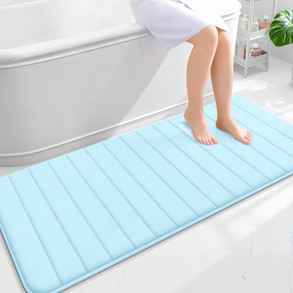 OLANLY Memory Foam Long Bathroom Rugs Runner 59x24, Super Soft Absorbent