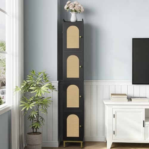 Hzuaneri 4-Tier Narrow Tall Storage Cabinet