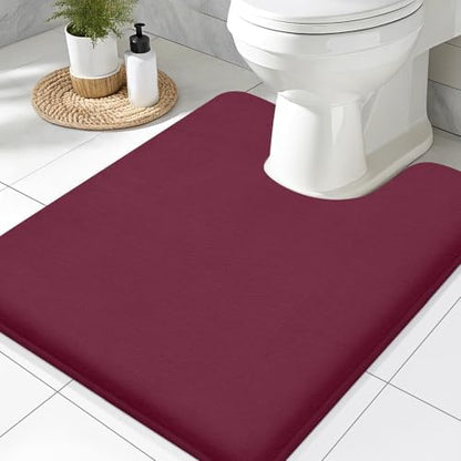 Smiry Memory Foam Toilet Rugs 24x20, Extra Soft Absorbent Bathroom Rugs