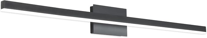 Joossnwell LED Vanity Light Black 47.2inch Modern Bathroom Lighting Fixtures Over Mirror Aluminum Wall Lights 30W 6000K