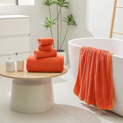 YTYC 39x78 Bath Sheets,Towels for Bathroom,Burnt Orange,2-Pieces