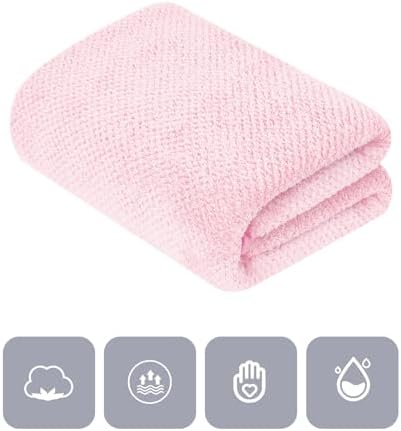 Towels Set 35x70 Inch Oversized Bath Sheets Towels for Adults Luxury Bath Towels Extra Large Sets for Bathroom Super Soft Highly Absorbent Microfiber Shower Towels 80% Polyester (2PCS Pink)
