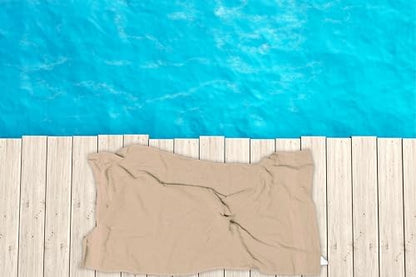 Bath Towels Bulk Set of 12 – 24" x 48" – 100% Cotton Terry, Soft, Quick-Dry & Highly Absorbent – Beige Towels for Bathroom, Spa, Gym, Hotel, Pool & Everyday Use