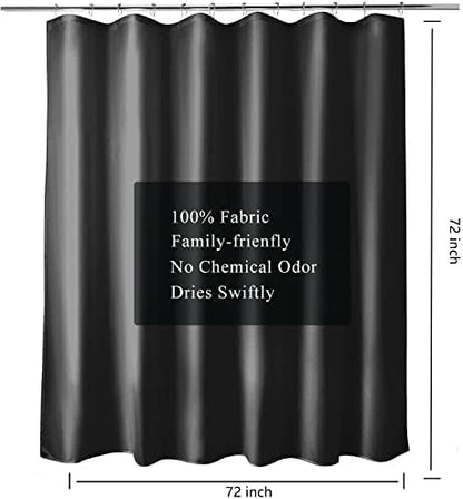 LLSCL 5 Pack Fabric Shower Curtain Liner with Magnets, Shower Curtain with Rustproof Metal Gromments and Waterproof Hotel Quality, 72 x 72 Machine Washable