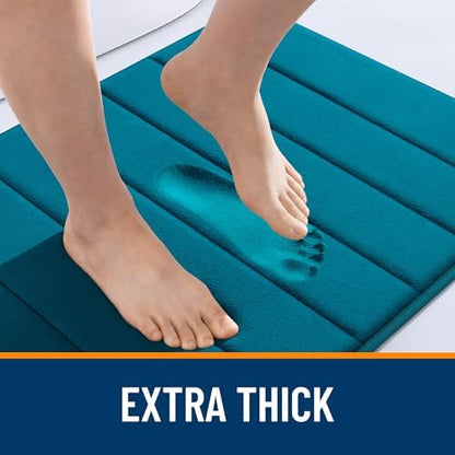 OLANLY Memory Foam Long Bathroom Rugs Runner 47x17, Super Soft Absorbent